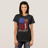 American Flag Cheer Dad 4th of July Patriotic Prou Tシャツ (正面フル)
