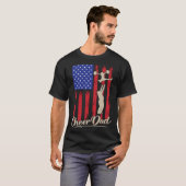 American Flag Cheer Dad 4th of July Patriotic Prou Tシャツ (正面フル)