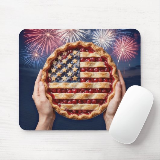 American Flag Cherry Pie マウスパッド (マウス)