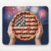 American Flag Cherry Pie マウスパッド (正面)