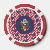 American Flag & Coat of Arms, United States ポーカーチップ (裏面)