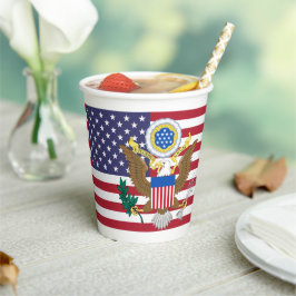 American Flag & Coat of Arms, United States 紙コップ