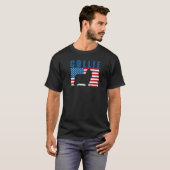 American Flag Collie Premium Tシャツ (正面フル)