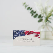 American Flag Company Name Paper Texture 名刺 (スタンド正面)
