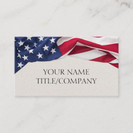 American Flag Company Name Paper Texture 名刺