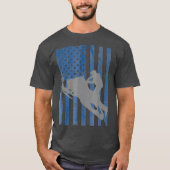 American Flag Cool Snowmobile Tシャツ (正面)