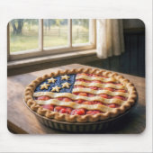 American Flag Crust On Homemade Pie マウスパッド (正面)