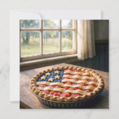 American Flag Crust On Homemade Pie 招待状 (正面)