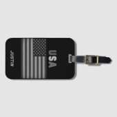 American Flag Custom Name ラゲッジタグ (正面横)