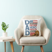 American flag Dad Lion Patriotic  クッション (椅子)