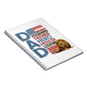 American Flag Dad Lion Patriotic ノートブック (右側)