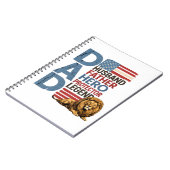 American Flag Dad Lion Patriotic ノートブック (左側)