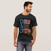 American flag Dad Lion Patriotic  Tシャツ (正面フル)
