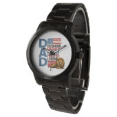 American flag Dad Lion Patriotic Watch 腕時計 (アングル)