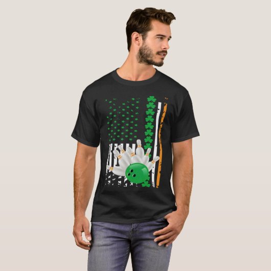 American Flag DayIrish American Bowling Flag for U Tシャツ (正面フル)