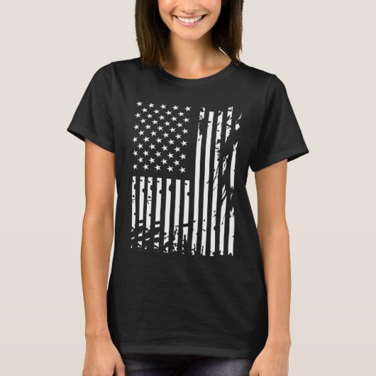 American Flag DayRotcho Distressed USA Flag for US Tシャツ (正面)