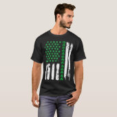 American Flag DayShamrock USA Flag St Patick s day Tシャツ (正面フル)