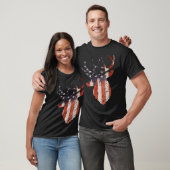 American Flag Deer Elk Hunting USA Patriotic Hunte Tシャツ (ユニセックス)