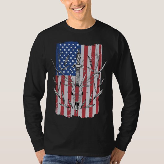 American Flag Deer Hunting Tシャツ (正面)