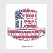 American Flag DEPORT ILLEGAL ALIENS シール (シート)