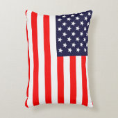 American Flag Designed Pillow アクセントクッション (正面(垂直))