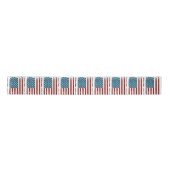 American Flag Distressed Design サテンリボン (正面)
