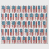 American Flag Distressed Design ラッピングペーパー (フラット)