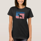 American Flag Doberman Premium Tシャツ (正面)