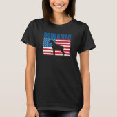 American Flag Doberman Tシャツ (正面)