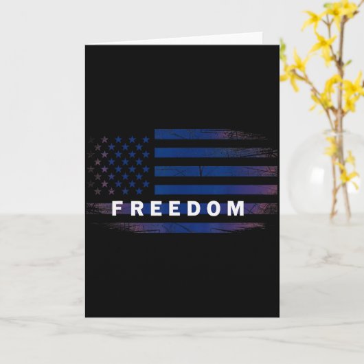 American Flag Dom カード (黄色い花)