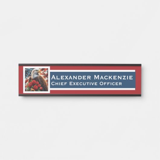 American Flag Door Sign Signs Office Name Plate サインプレート (正面)