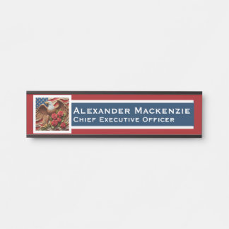 American Flag Door Sign Signs Office Name Plate サインプレート