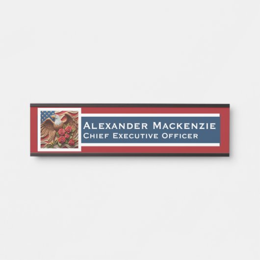 American Flag Door Sign Signs Office Name Plate サインプレート (正面)
