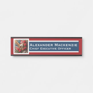 American Flag Door Sign Signs Office Name Plate サインプレート