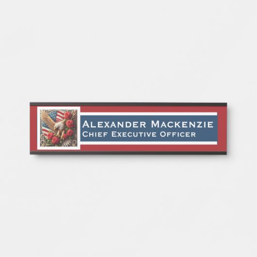 American Flag Door Sign Signs Office Name Plate サインプレート (正面)