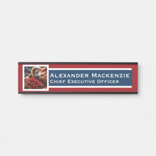 American Flag Door Sign Signs Office Name Plate サインプレート (正面)