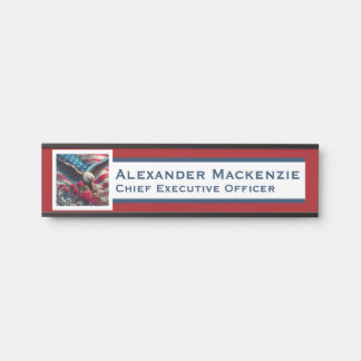 American Flag Door Sign Signs Office Name Plate サインプレート