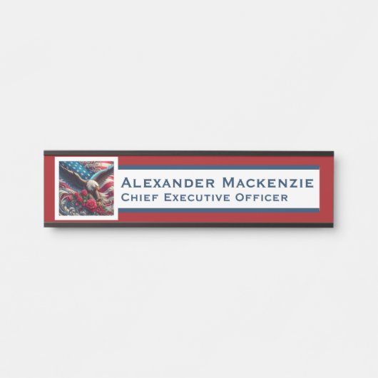 American Flag Door Sign Signs Office Name Plate サインプレート (正面)