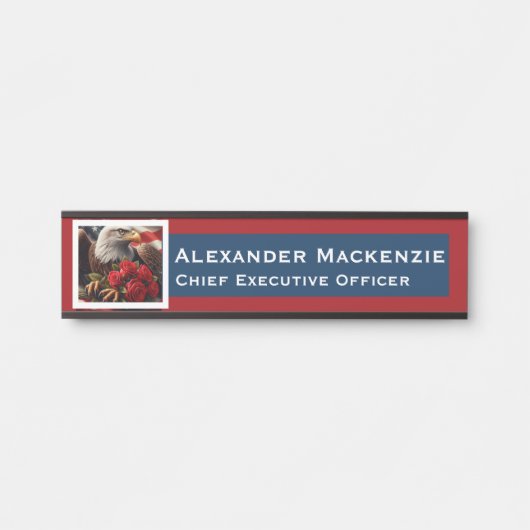 American Flag Door Sign Signs Office Name Plate サインプレート (正面)