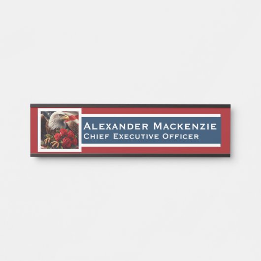 American Flag Door Sign Signs Office Name Plate サインプレート (正面)