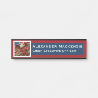 American Flag Door Sign Signs Office Name Plate サインプレート