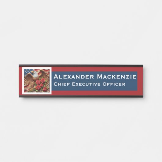 American Flag Door Sign Signs Office Name Plate サインプレート (正面)