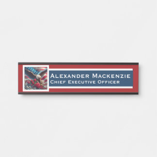 American Flag Door Sign Signs Office Name Plate サインプレート