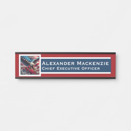 American Flag Door Sign Signs Office Name Plate サインプレート (正面)