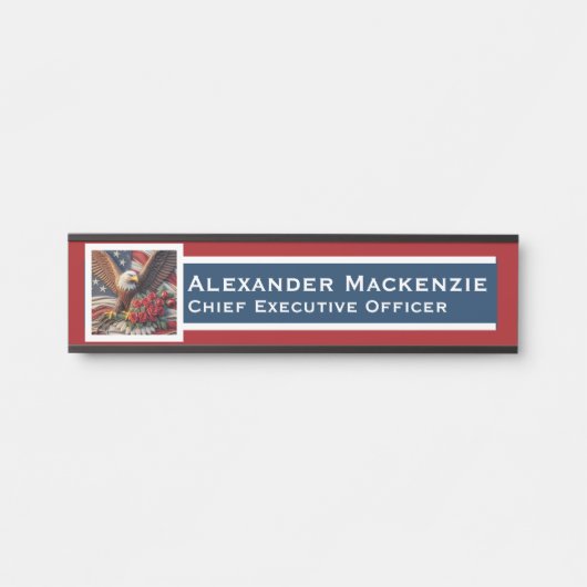 American Flag Door Sign Signs Office Name Plate サインプレート (正面)