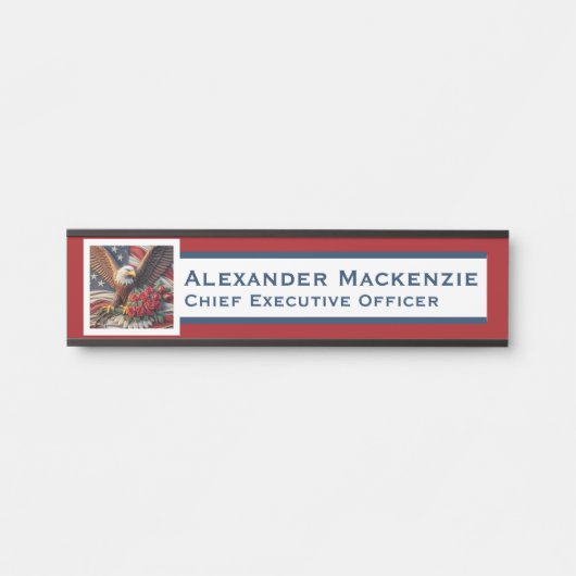 American Flag Door Sign Signs Office Name Plate サインプレート (正面)