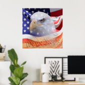 American Flag Eagle Declaration Independence  ポスター (ホームオフィス)