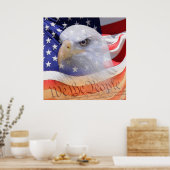 American Flag Eagle Declaration Independence  ポスター (キッチン)