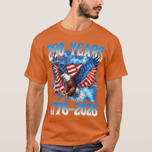 American Flag Eagle Shirt 250 Years 17762026 250th Tシャツ (正面)