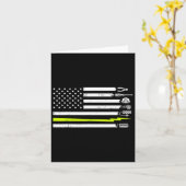 American Flag Electrician Tools For Electrician カード (黄色い花)